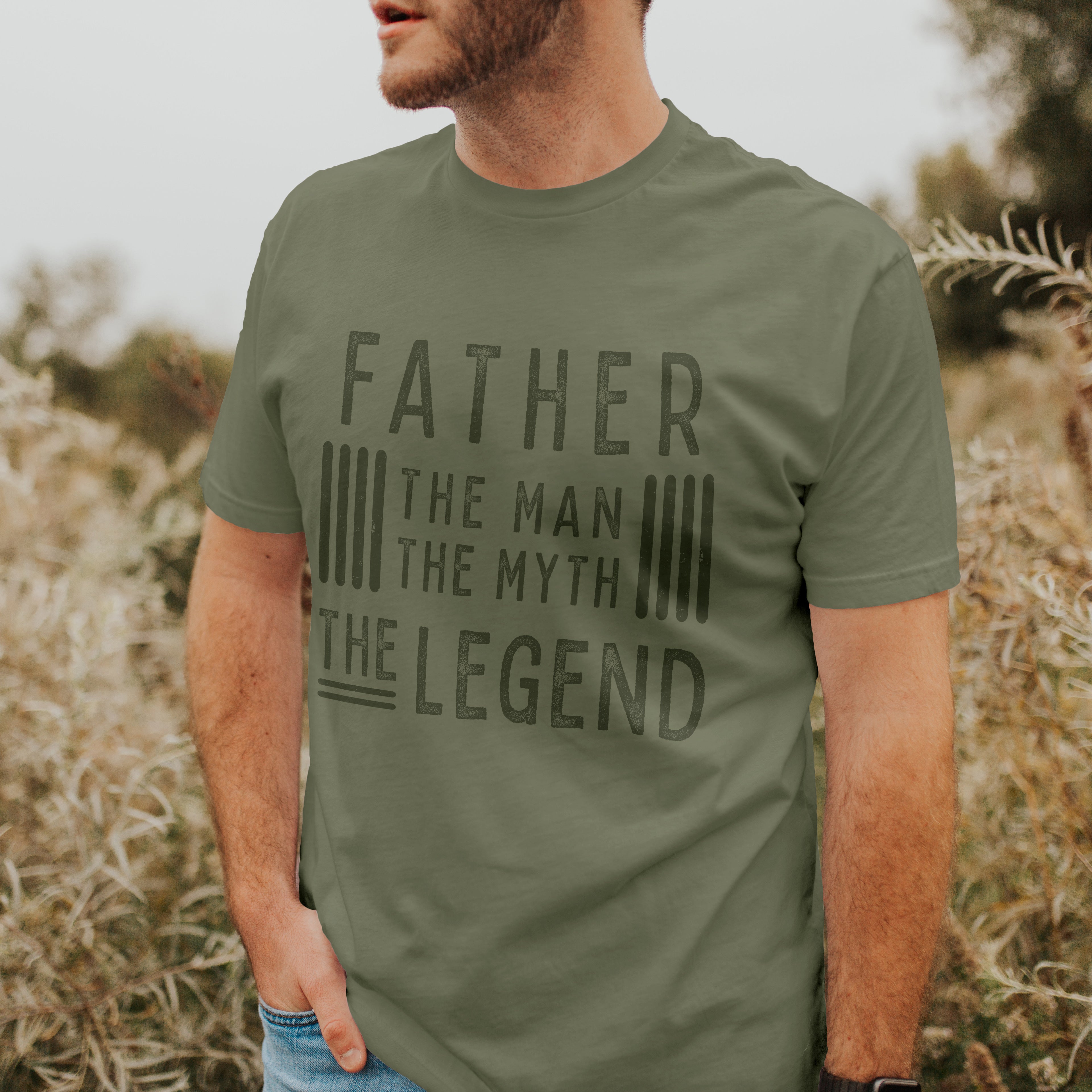 Father The Legend - Father's Day Duo-Tone T-Shirt