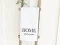 Home with City and State - Custom Cotton Tea Towel