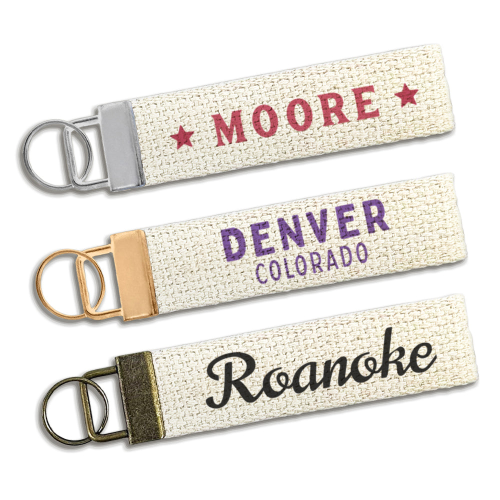 Hometown Classic - Custom Canvas Key Fob