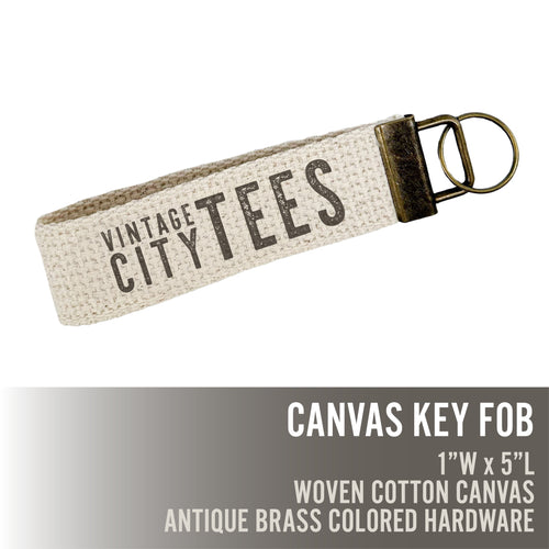 Vintage Varsity, Property of - Custom Canvas Key Fob