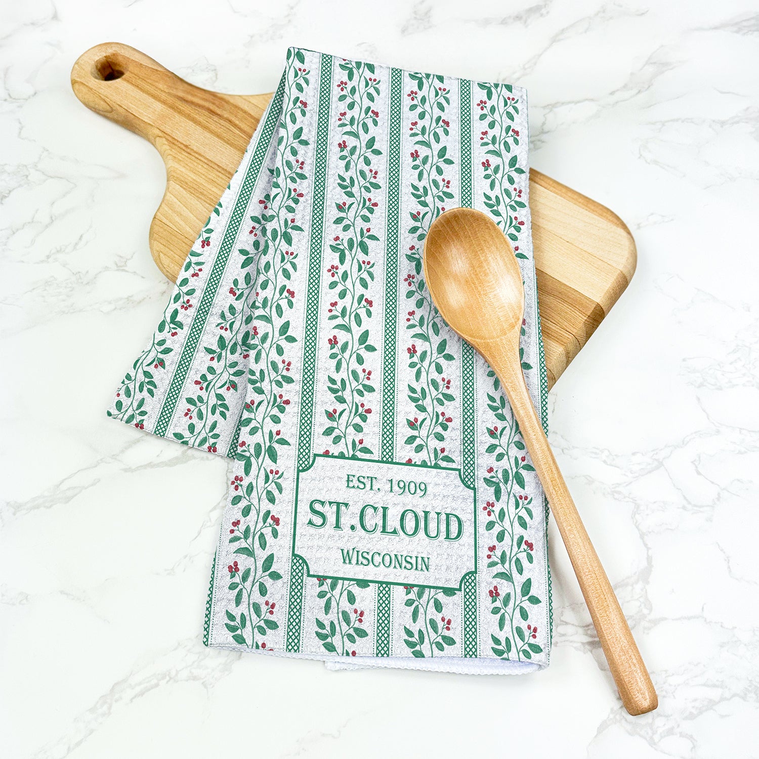 Vintage Christmas - Custom Waffle Weave Towel