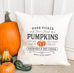 Hand Picked Pumpkins - Square Canvas Pillow