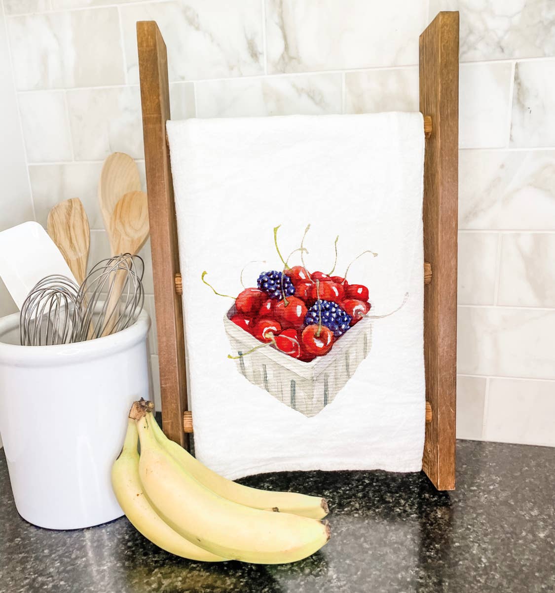 Quart of Berries - Customizable Cotton Tea Towel