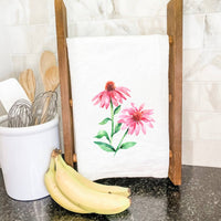 Pink Coneflower - Cotton Tea Towel