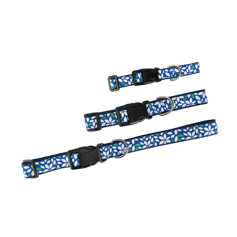 Blue Floral - Dog Collar