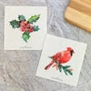 Holly and Berries, Cardinal 2 pk - Swedish Dish Cloth