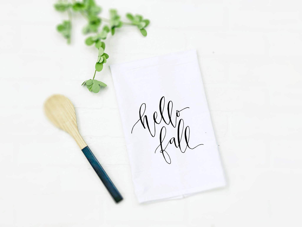 Hello Fall - Cotton Tea Towel
