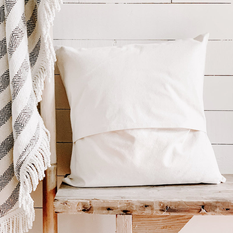 Watercolor Holly Branch - Square Canvas Pillow