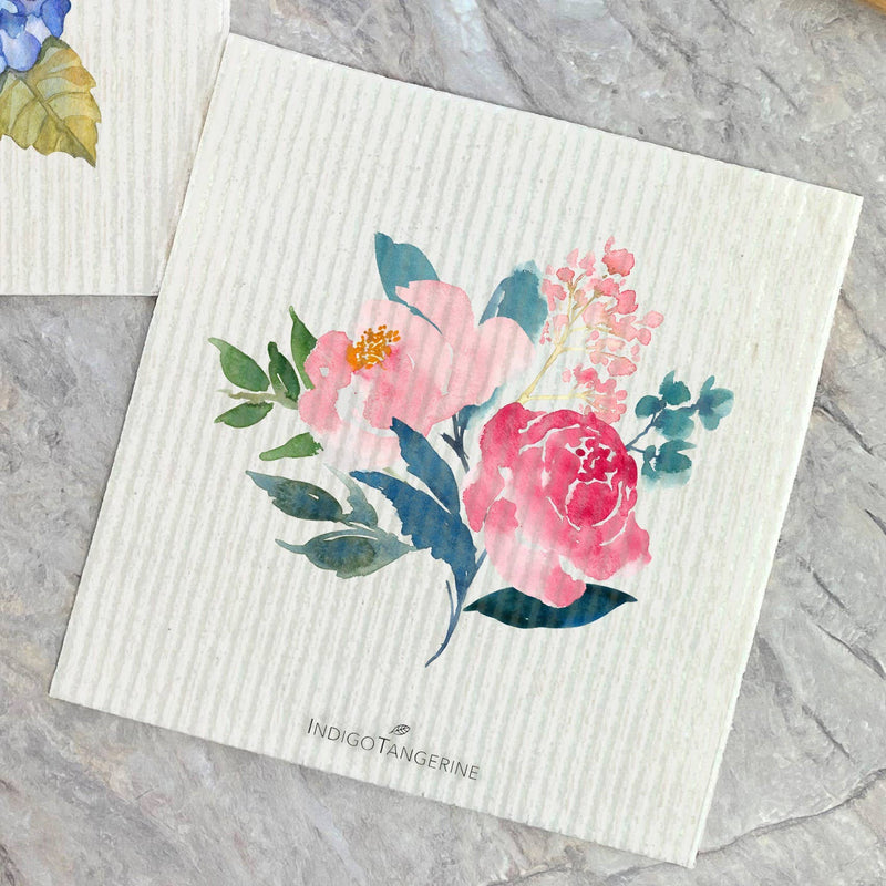 Hydrangea, Peonies 2 pk - Swedish Dish Cloth