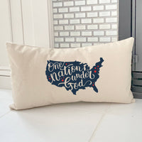 One Nation Under God - Rectangular Canvas Pillow