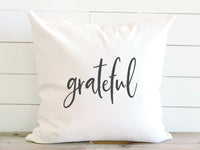 Grateful - Square Canvas Pillow