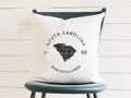 State Badge and Motto - Custom Square Canvas Pillow