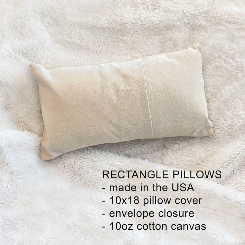 Rectangular Canvas Pillow (White) - Completely Custom